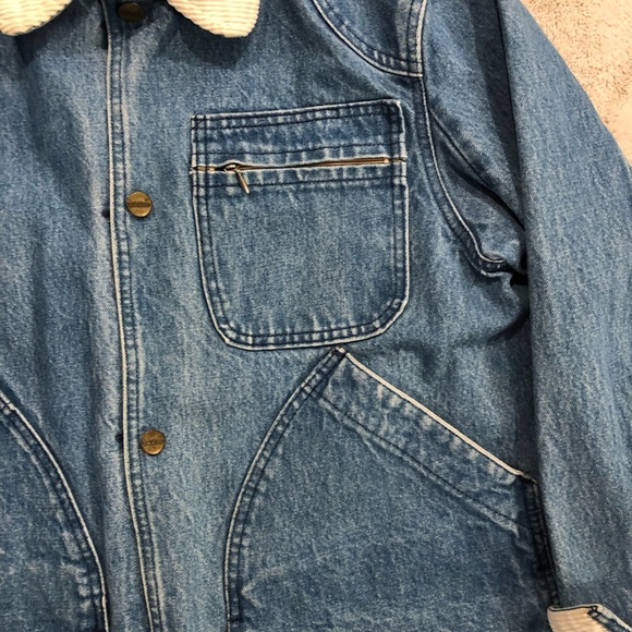 LL Bean Vintage Denim Chore Barn Coat Jacket size medium - Picture 4 of 15